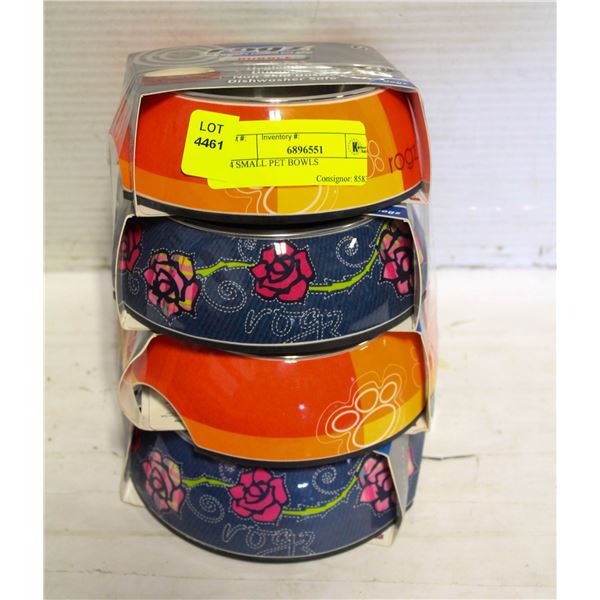 4 SMALL PET BOWLS