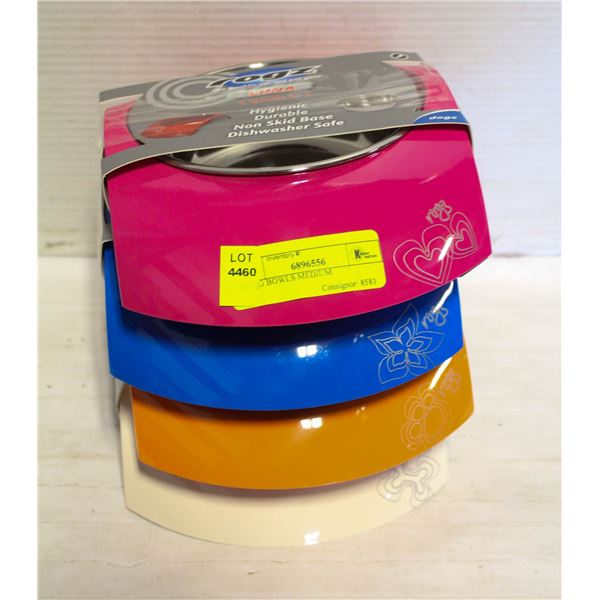 4 DOG BOWLS MEDIUM
