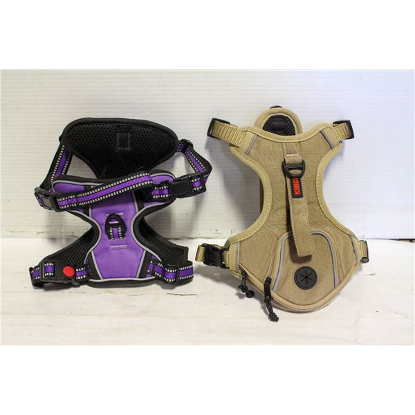 2 SMALL TO MED DOG HARNESS