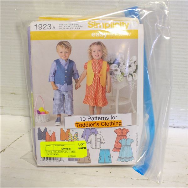 (10) CHILDREN CLOTHING SEWING PATTERNS
