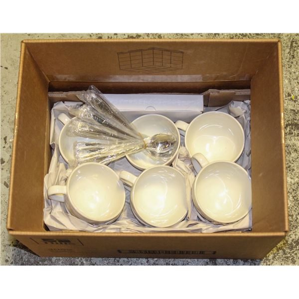 SET OF 9 CUPS AND 12 JOHNSON ROSE ICED