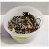 Image 1 : BUCKET FULL OF UNSORTED ESTATE JEWELRY