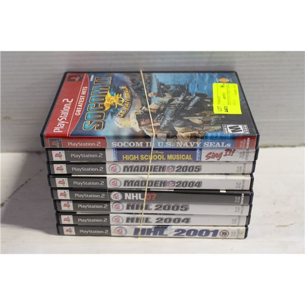 (8) PLAYSTATION-2 VIDEO GAMES: SOCOM II U.S.