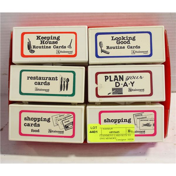 (6) ATTAINMENT CARD SETS TO IMPROVE MEMORY