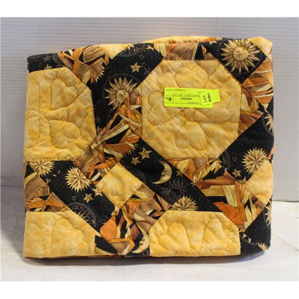 HOME-MADE QUILT, 38" x 45", COTTON