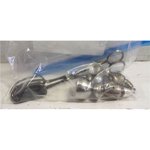 (6) VINTAGE ITALY SILVER-PLATED TONGS FOR