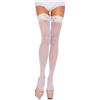 Image 1 : NEW LEG AVENUE NYLON SHEER THIGH HIGHS WITH LACE T
