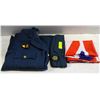 Image 1 : (3) VINTAGE MILITARY BLAZER, CAP & UK FLAG