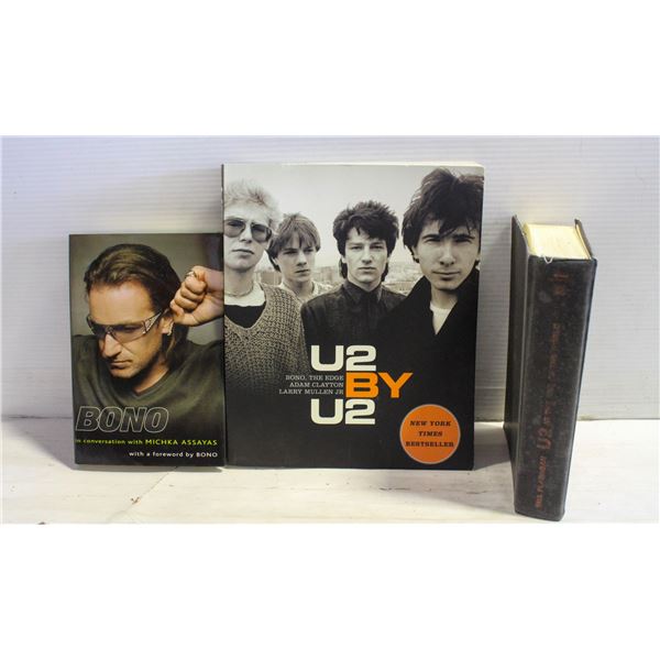 LOT 3 VINTAGE U2 COLLECTOR BOOKS