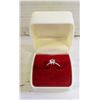 Image 1 : NARROW STONE RING W/SHOULDER ACCENTS SIZE 6