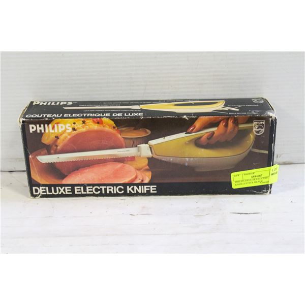 PHILIPS DELUXE ELECTRIC KNIFE,S/STEEL BLADE