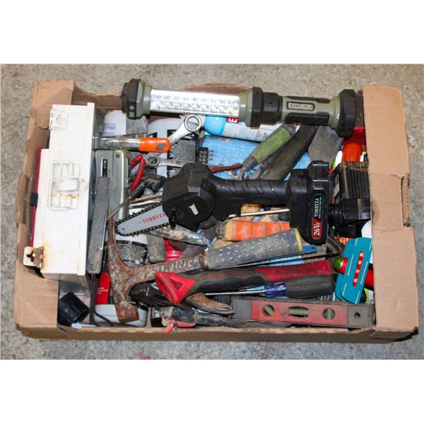 SAFETY BOX, SAW AND TOOLS
