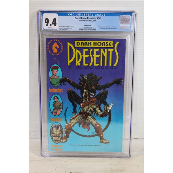 CGC GRADED COMIC 9.4 DARK HORSE PRESENTS #36