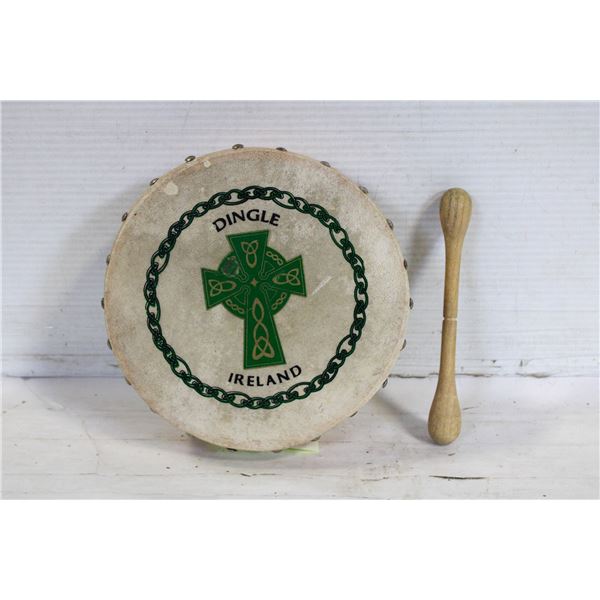 IRISH BODHRAN/BEATER WITH CELTIC CROSS DESIGN