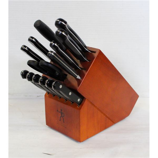 -HENCKLE KNIVES/ BLOCK 15PC