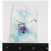 Image 1 : NEW SILVER TONE CAT DESIGN HEART RHINESTONE