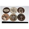 Image 1 : 6 NEW WOOD LORD OF THE RINGS THEME COASTERS