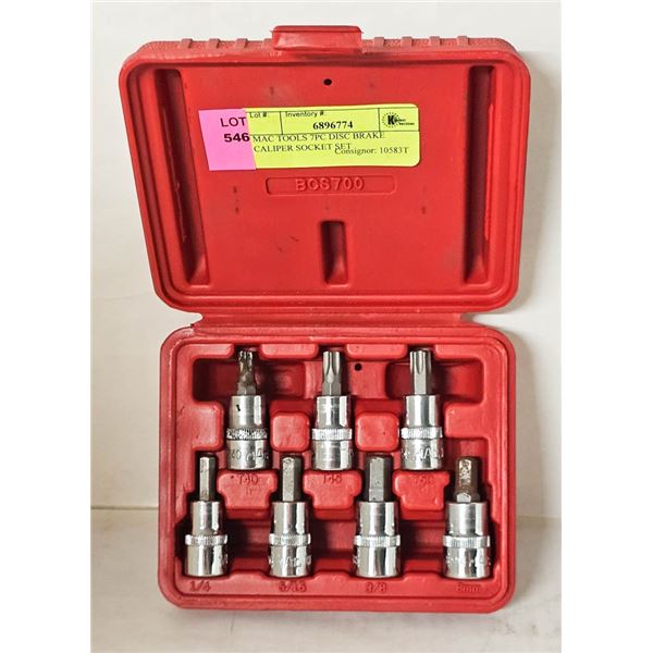 MAC TOOLS 7PC DISC BRAKE CALIPER SOCKET SET