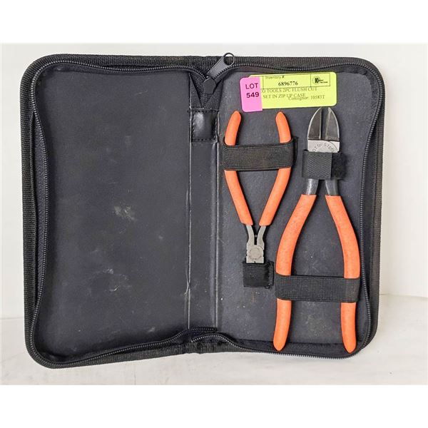 MATCO TOOLS 2PC FLUSH CUT PLIER SET IN ZIP UP CASE