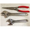 Image 1 : SNAP ON 6" & 8" ADJUSTABLE WRENCHES & NEEDLE NOSE