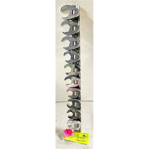 SUNEX TOOLS 10PC CROWFOOT WRENCH SET