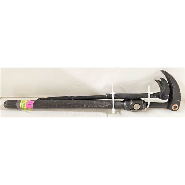 3PC CAT CLAW INDEXING EXTENDING PRYBARS; (2) MATCO