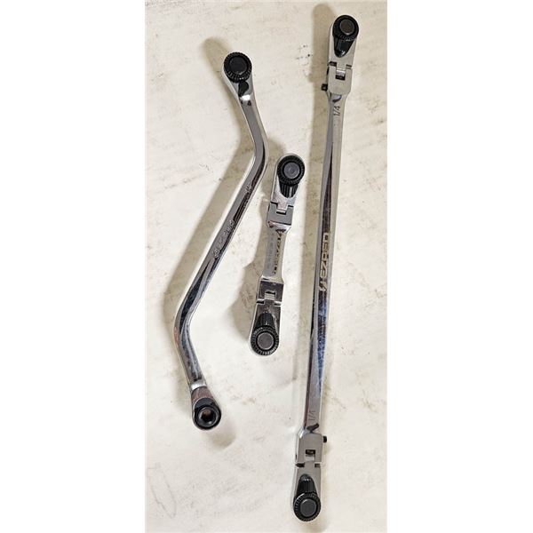 3PC EZRED ASST'D 1/4" FLEX HEAD WRENCHES