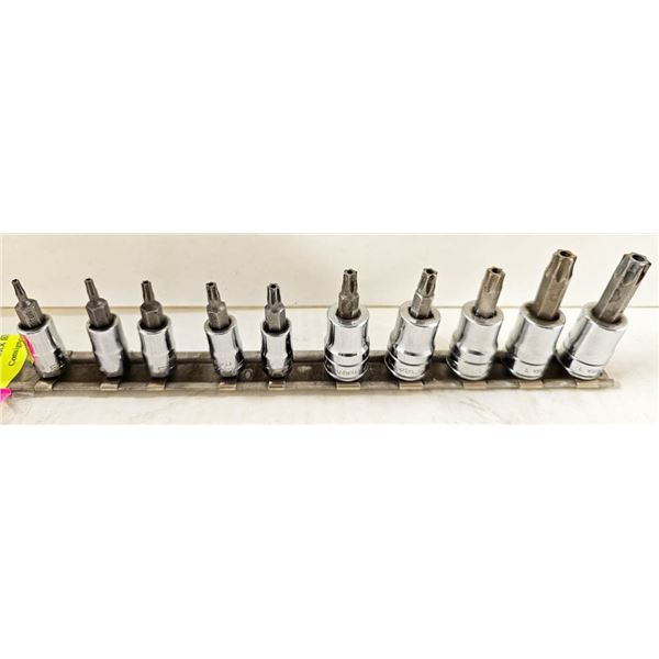 SNAP ON 10PC 3/8" TORX BIT DRIVER SOCKET SET