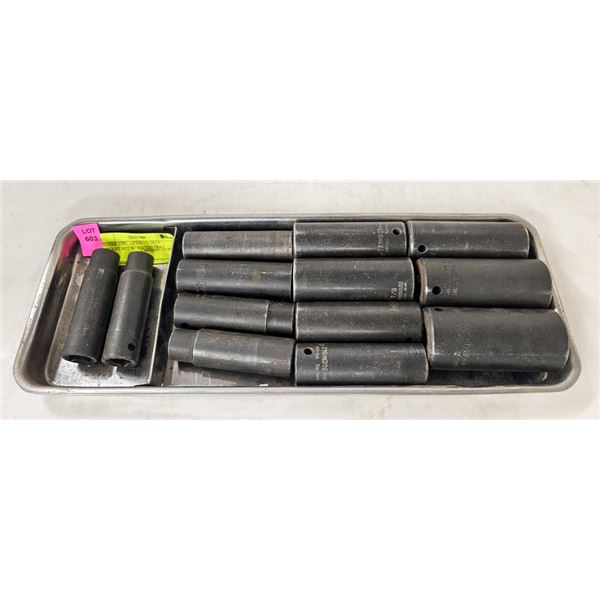 SUNEX 13PC 1/2"DRIVE DEEP SOCKET SET W/ MATCO TRAY