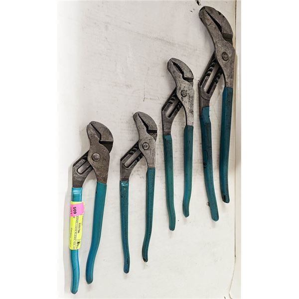 4PC CHANNEL LOCK PLIERS; 420, 430, 442 & 460