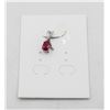Image 1 : #129-NATURAL RUBY & CZ PENDANT