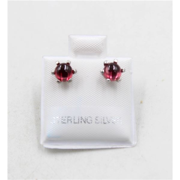 #171-NATURAL RED GARNET EARRINGS
