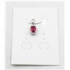 Image 1 : #133-NATURAL RUBY & CZ PENDANT