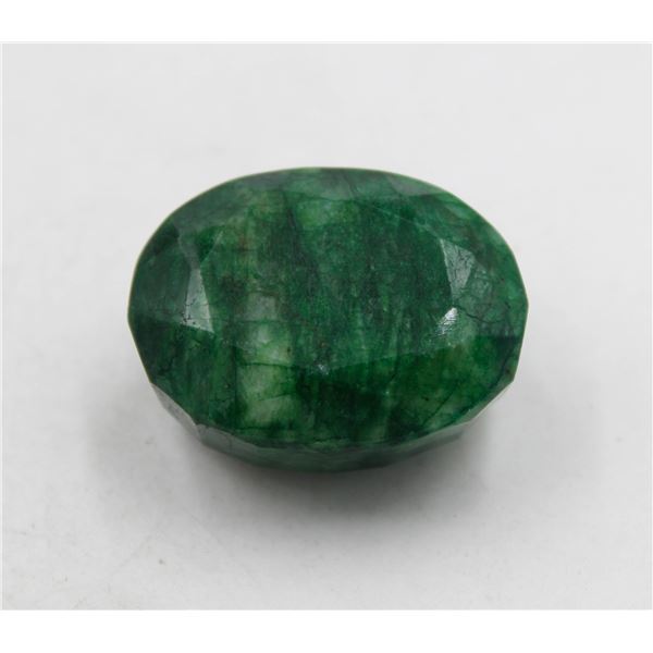 #77-NATURAL GREEN EMERALD GEMSTONE 131.90CT
