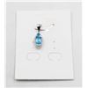Image 1 : #194-NATURAL SKY BLUE TOPAZ & CZ PENDANT