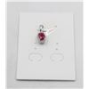 Image 1 : #176-NATURAL RUBY & CZ PENDANT