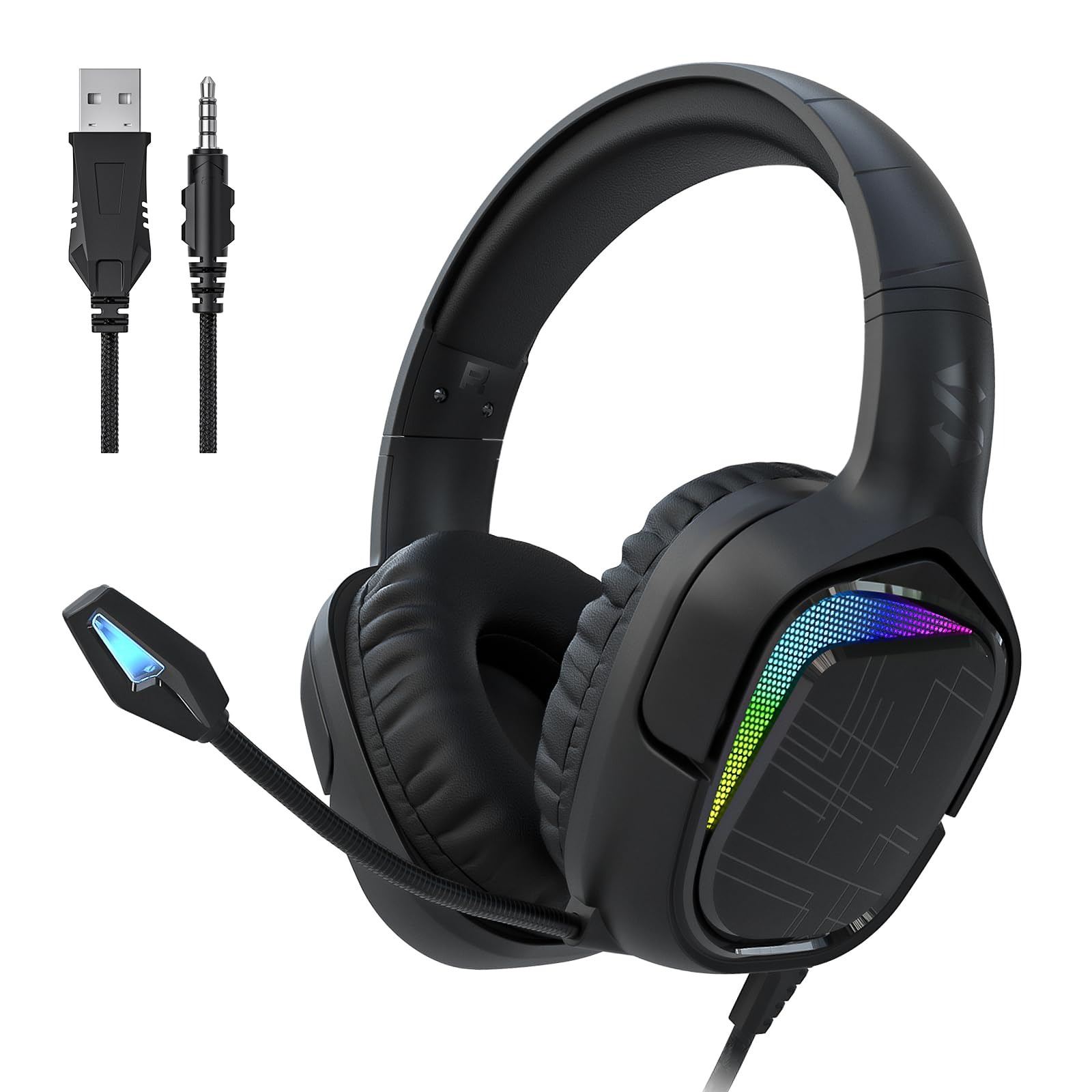 Black Shark Goblin X8 Draadloze gaming-headset voor PC, PS, Switch, Bluetooth 6.0 gaming hoofdtelefoon met ruisonderdrukkende microfoon en 40 uur batterij, zwart Black Shark Goblin X8 Draadloze gaming-headset voor PC, PS, Switch, Bluetooth 6.0 gaming hoofdtelefoon met ruisonderdrukkende microfoon en 40 uur batterij, zwart