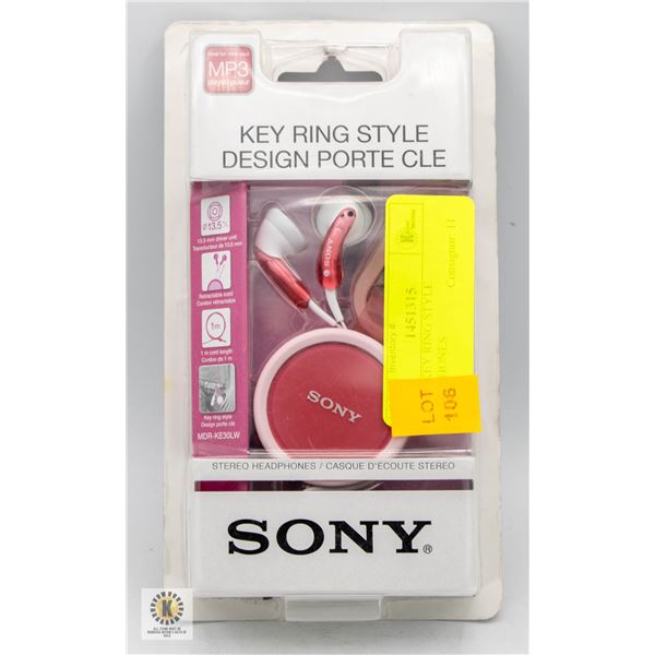 SONY KEY RING STYLE HEADPHONES