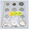 Image 1 : PLASTIC COIN HOLDER WITH 12 VINTAGE COINS