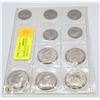 Image 1 : PLASTIC COIN HOLDER WITH 10 VINTAGE U.S.