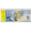 Image 1 : 2002 UNCIRCULATED CANADIAN FIVE DOLLAR BILL