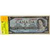 Image 1 : 1954 CANADIAN FIVE DOLLAR BILL - BEATTIE/