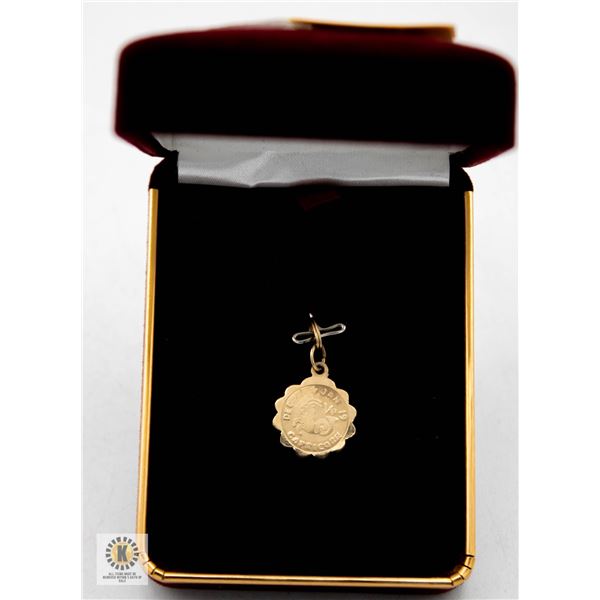 10 KT GOLD PENDANT WITH CAPRICORN DESIGN