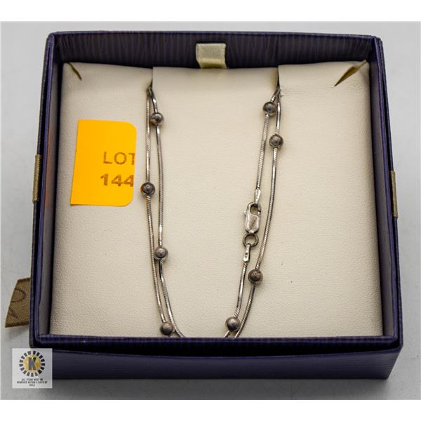 .925 ITALY SILVER 18" NECKLACE WITH SILVER