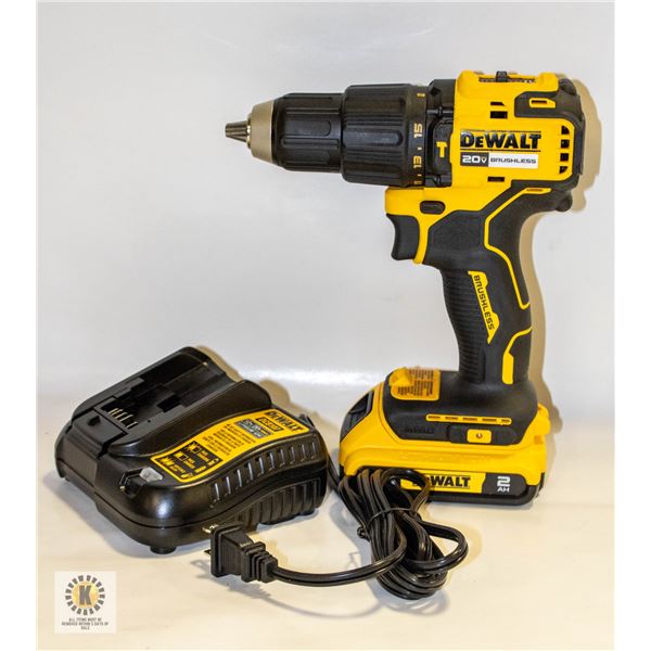 DEWALT 20 VOLT DRILL WITH CHARGER AND BATTERY