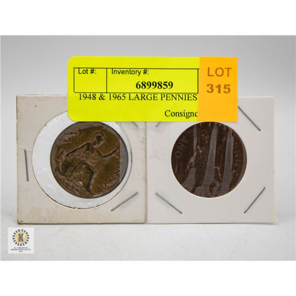 1948 & 1965 LARGE PENNIES