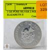 Image 1 : 1 OZ PURE SILVER 2 POUNDS ELIZABETH II