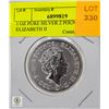 Image 1 : 1 OZ PURE SILVER 2 POUNDS ELIZABETH II