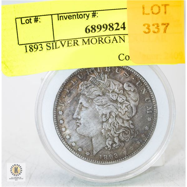 1893 SILVER MORGAN DOLLAR
