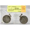 Image 1 : LOT OF 2 SILVER AZTEC CALENDAR PENDANTS